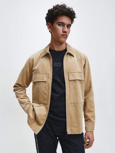 Calvin Klein Ruhák HU934132 | Calvin Klein Relaxed Corduroy Férfi Ingdzseki Krém